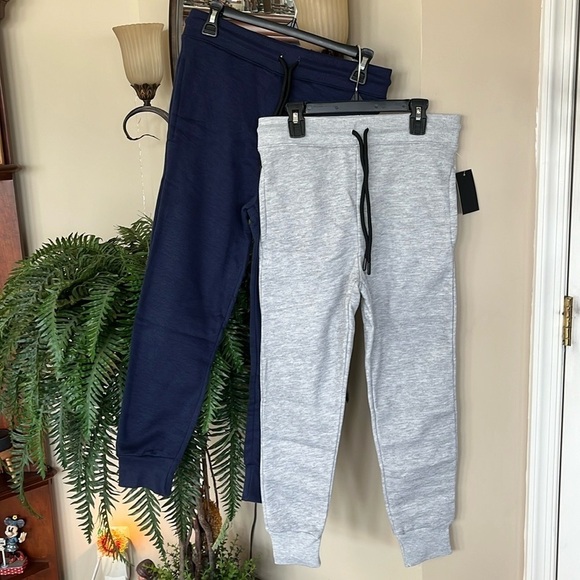 Brand New Boys Set of 2 Pairs Joggers Sweatpants Gray Blue Athletic Activewear - Picture 15 of 15